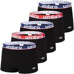 Boxers Umbro noirs en coton en lot de 5 Taille S look fashion pour homme 