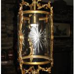 Lanternes dorées en verre 