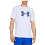 Under armour big logo ss tee 1329583 100 homme blanc t shirts