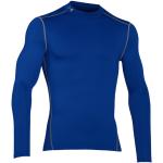 Maillots de sport Under Armour ColdGear bleus en polyester respirants Taille S pour homme 