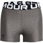 Shorts de sport Under Armour HeatGear gris en polyester respirants Taille L pour femme 