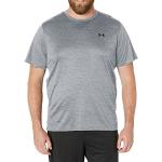 T-shirts de sport Under Armour Training gris en polyester respirants à manches courtes Taille L pour homme 