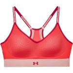 Brassières de sport Under Armour rouges en polyester respirantes Taille XS pour femme en promo 