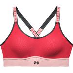 Brassières de sport Under Armour rouges en polyester respirantes Taille XS pour femme 