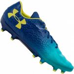 Chaussures de football & crampons Under Armour Magnetico bleues en cuir synthétique pour homme 
