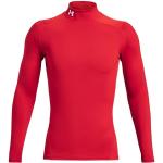 Under Armour mens ColdGear Armour Compression Mock , Red (600)/White , X-Large