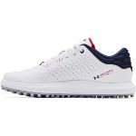 Chaussures de golf Under Armour blanches en microfibre respirantes Pointure 44 look fashion pour homme 