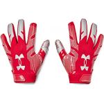 Under Armour Men's F8 Football Gloves , Red (600)/Metallic Silver , Large