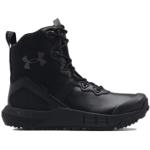Chaussures Under Armour noires en cuir imperméables look militaire pour homme en promo 