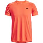 Maillots de running Under Armour Rush orange en polyester respirants à manches courtes à col rond Taille XL pour homme en promo 