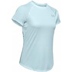 T-shirts Under Armour Speed Stride bleues claires Taille XS pour femme 