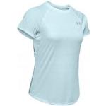 T-shirts Under Armour Speed Stride bleues claires Taille M pour femme 