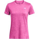 T-shirts col rond Under Armour Tech roses en polyester respirants à manches courtes à col rond Taille S pour femme 