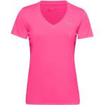 T-shirts Under Armour Tech roses en polyester respirants à manches courtes Taille S pour femme 