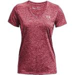 Under Armour Women's Tech V-Neck Twist Short-Sleeve T-Shirt , Black Rose (664)/Metallic Silver , Medium