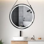 Miroirs muraux noirs en aluminium anti buéeeautés modernes 