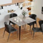 Tables de salle à manger blanches en marbre 4 places scandinaves 
