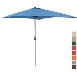 Uniprodo UNI_UMBRELLA_TSQ2030BL_N Grand parasol Grand parasol Parasol de terrasse bleu rectangulaire 200 x 300 cm inclinable