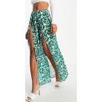 Jupes fendues Unique 21 vertes tropicales Taille XL classiques pour femme en promo 