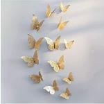 Stickers muraux en cristal à motif papillons style campagne 