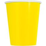 Tasses Unique jaune fluo en lot de 8 
