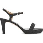 Sandales à talons Unisa noires en cuir à bouts ouverts Pointure 40 look fashion pour femme 