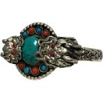 Bracelets manchette turquoise en métal look vintage pour femme 