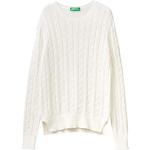 Pulls United Colors of Benetton blancs à mailles Taille L look fashion pour femme 