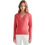 Pulls col V United Colors of Benetton rouge fraise en laine à manches longues à col en V Taille S look fashion pour femme en promo 