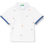 Polos de rugby United Colors of Benetton blancs all Over en coton look fashion pour garçon de la boutique en ligne Amazon.fr 