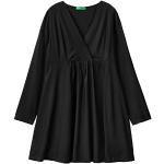Robes United Colors of Benetton noires en viscose à manches longues à manches longues Taille L look casual pour femme 