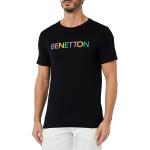 T-shirts United Colors of Benetton noirs en coton à manches courtes bio à manches courtes à col rond Taille L look fashion pour homme 