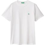 T-shirts United Colors of Benetton blancs en coton à manches courtes à manches courtes Taille L look fashion pour homme 