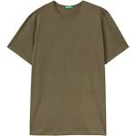 T-shirts United Colors of Benetton kaki en coton à manches courtes à manches courtes Taille S look militaire pour homme en promo 