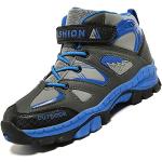 Chaussures de randonnée bleues en caoutchouc Pointure 34,5 look fashion pour garçon 