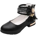 Sandales noires en cuir en cuir Pointure 32 look fashion pour fille 