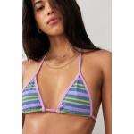 UO - Haut de bikini triange à rayures par Urban Outfitters en Violet taille: Large