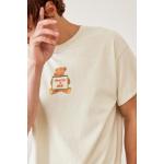 UO - T-shirt ourson « Don't Be A D ck » par Urban Outfitters en Crème taille: XS