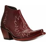 Bottines western & bottines cowboy rouges en cuir légères à bouts pointus Pointure 39 look fashion pour femme 
