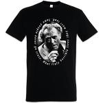 Urban Backwoods Charles Bukowski Portrait Hommes T-Shirt Noir Taille XL