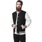 Urban Classics Homme Oldschool College Jacket Tb201 Slim Fit Blouson, Multicolore (Blk/Wht), XL EU