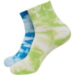 Urban Classics Socken Tie Dye Socks Short 2-Pack Chaussettes, Vert/Bleu, 35-38 Mixte
