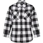 Urban Classics T- Shirt à Carreaux en Flanelle pour garçon Chemise, Noir/Blanc, 134-140 cm