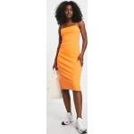 Robes moulantes orange mi-longues Taille XXL pour femme en promo 
