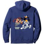 Sweats bleus Looney Tunes Taz à capuche Taille S look fashion 