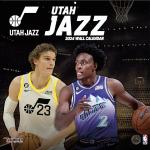 Utah Jazz NBA Calendrier mural 2024 30,5 x 30,5 cm