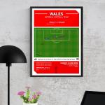 Vainqueur De La Coupe Du Monde Pays Galles Goal Moment Wall Art, Poster Print, Gareth Bale, Wales Fan Gift Present Idea