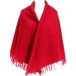 Châles rouges en laine made in France look fashion pour femme 