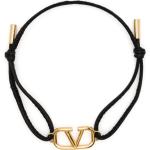 Bracelets Valentino Garavani noirs en cuir à motif moutons en cuir 