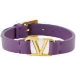 Bracelets Valentino Garavani violets en cuir indiens 
